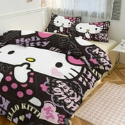 Hello Kitty Comforter Bedding Set with Sheets And Pillow 3 Piece Set Super Soft And Cozy Kid’s Bedding - Fade Resistant Microfiber Sheets